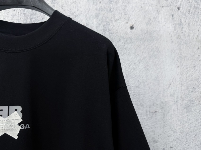 バレンシアガ 格安 BBロゴTシャツ 半袖カットソー フロントプリント モノトーンデザイン 上質感_4