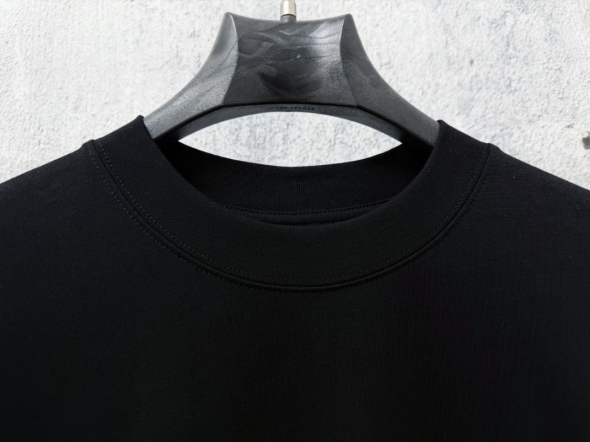 バレンシアガ n級 ロゴTシャツ 半袖カットソー ブラックカラー フロントロゴ 精密ディテール_6