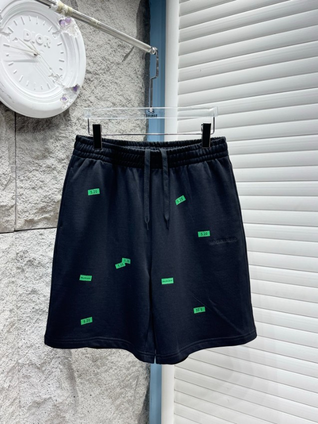 バレンシアガ ブランド コピー スウェットショートパンツ ロゴ刺繍デザイン 定番_5
