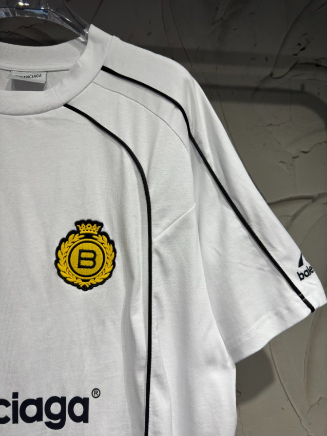 バレンシアガ 格安 ロゴプリントTシャツ スポーツラインデザイン 通気_5