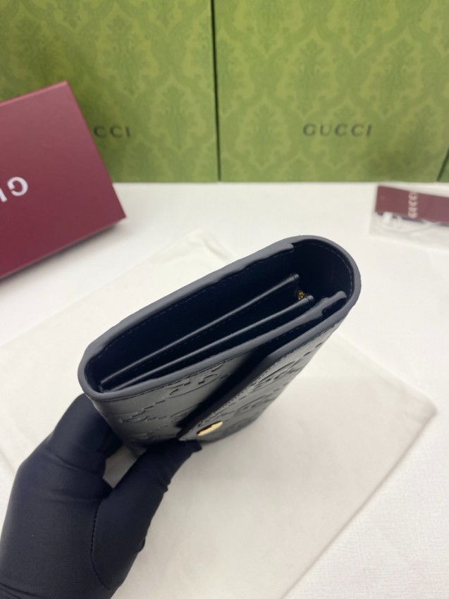 グッチ n級 GGエンボスフラップ長財布 レザーウォレット 上質感_1