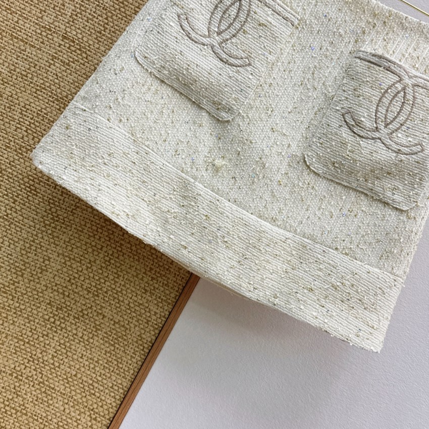 シャネル スーパーコピー ツイードミニスカート ココマーク刺繍 上質感_8