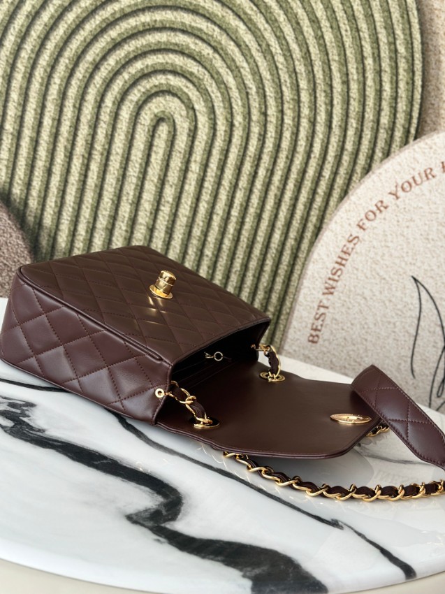 シャネル ハイブランド チェーンショルダーバッグ キルティングレザー CCロゴ金具仕様 上質感_7