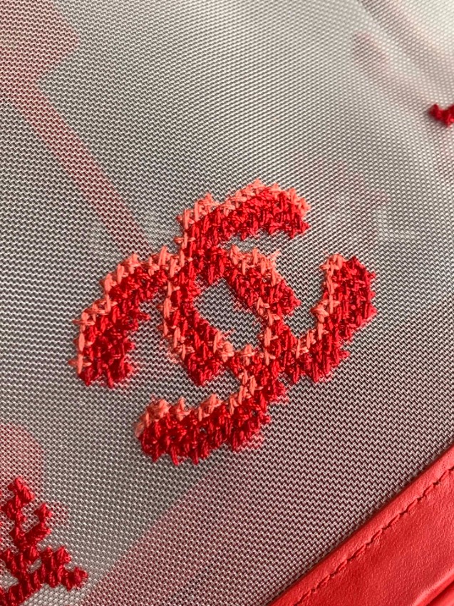シャネル 格安 メッシュトートバッグ 刺繍ロゴデザイン 安心サイト_8