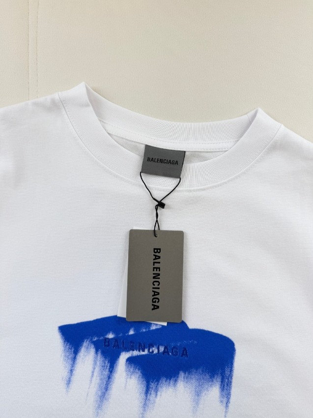 バレンシアガ スーパーコピー グラフィックロゴ半袖Tシャツ クルーネック アートデザイン 口コミ多数_4