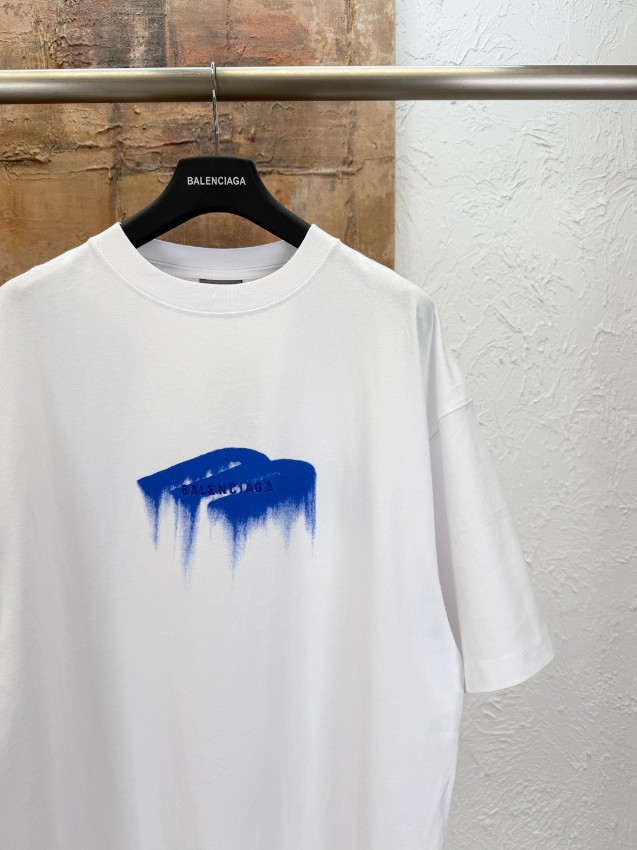 バレンシアガ スーパーコピー グラフィックロゴ半袖Tシャツ クルーネック アートデザイン 口コミ多数_1