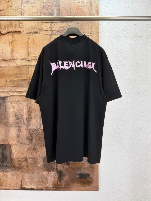 バレンシアガ ブランド コピー ロゴ刺繍半袖Tシャツ クルーネック シンプルデザイン 満足度高い_1