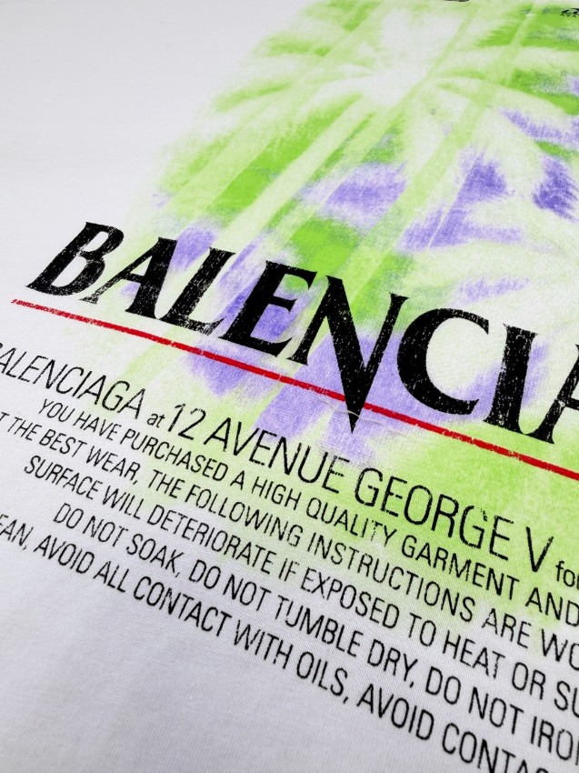 バレンシアガ n級 グラフィックプリント半袖Tシャツ クルーネック アートデザイン 安心サイト_5