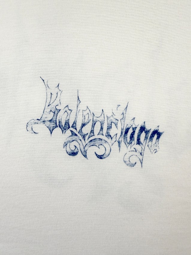 バレンシアガ 本物級コピー ロゴ刺繍半袖Tシャツ クルーネック ミニマルデザイン 高再現度_6