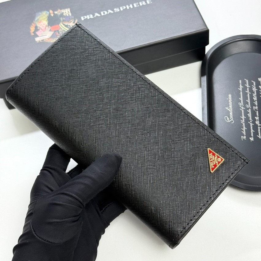 プラダ スーパーコピー 長財布 二つ折りウォレット 三角ロゴプレート 高級レベル仕様_2