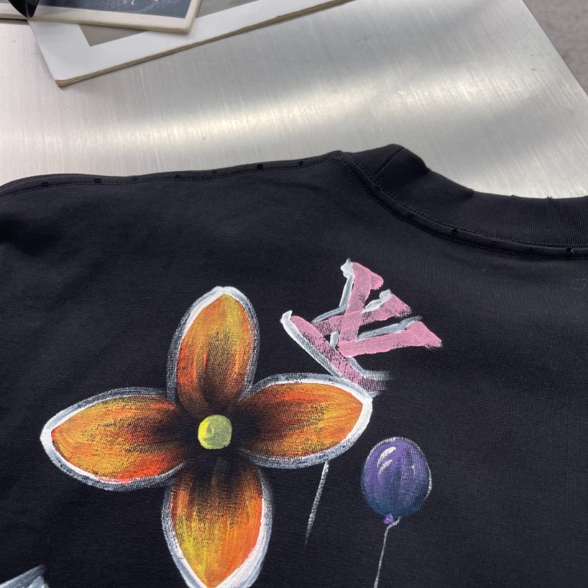 ルイヴィトン 本物級コピー 半袖Tシャツ ロゴ刺繍カジュアル 口コミ多数_5