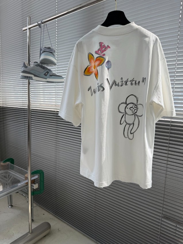 ルイヴィトン スーパーコピー 半袖Tシャツ ロゴ刺繍シンプルデザイン 満足度高い_7