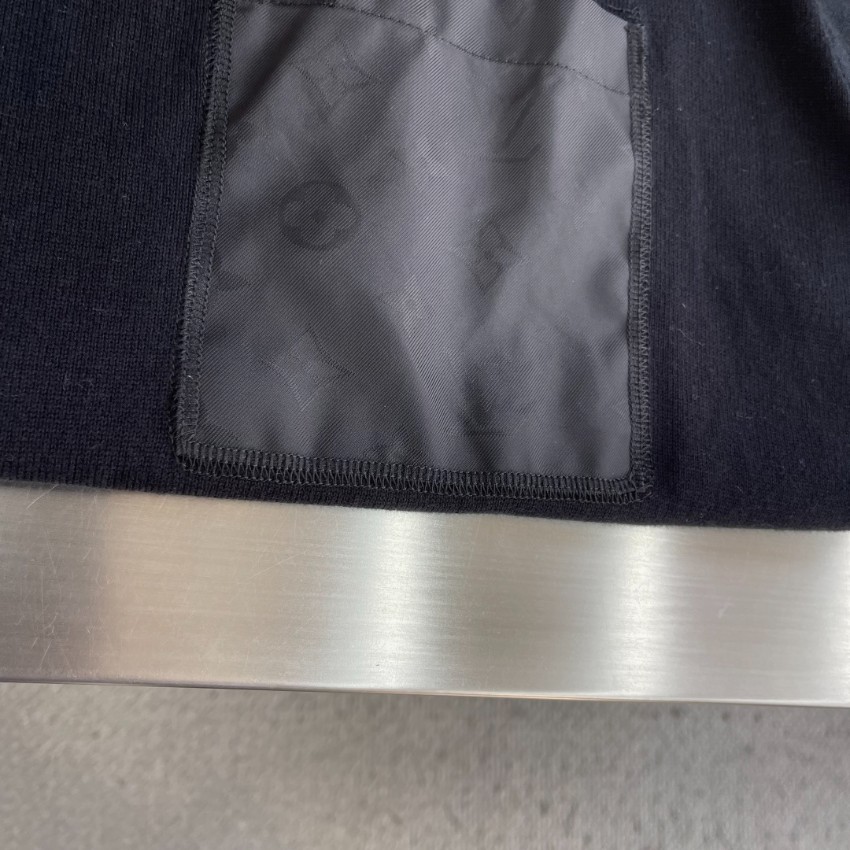 ルイヴィトン ハイブランド ニット半袖Tシャツ 異素材ポケットデザイン 確実に届く_1