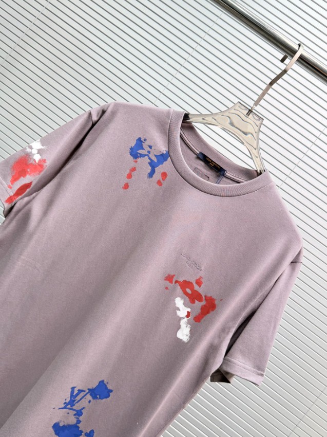 ルイヴィトン スーパーコピー ペイントグラフィック半袖Tシャツ アートデザイン 通気性抜群 安心サイト_2