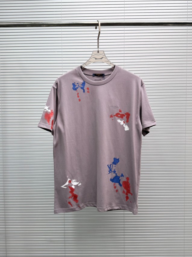 ルイヴィトン スーパーコピー ペイントグラフィック半袖Tシャツ アートデザイン 通気性抜群 安心サイト_1