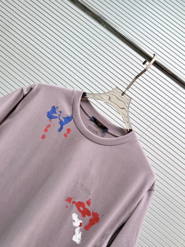 ルイヴィトン スーパーコピー ペイントグラフィック半袖Tシャツ アートデザイン 通気性抜群 安心サイト_3