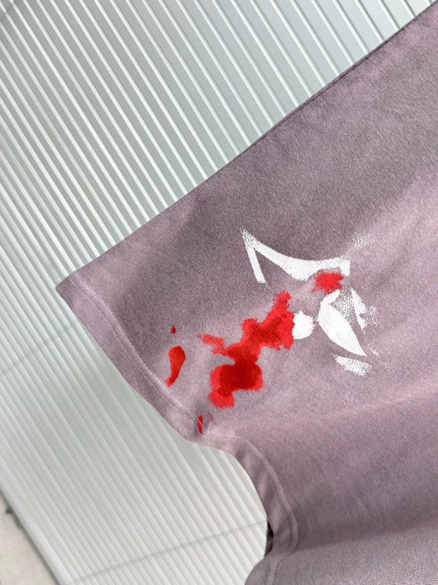 ルイヴィトン スーパーコピー ペイントグラフィック半袖Tシャツ アートデザイン 通気性抜群 安心サイト_5