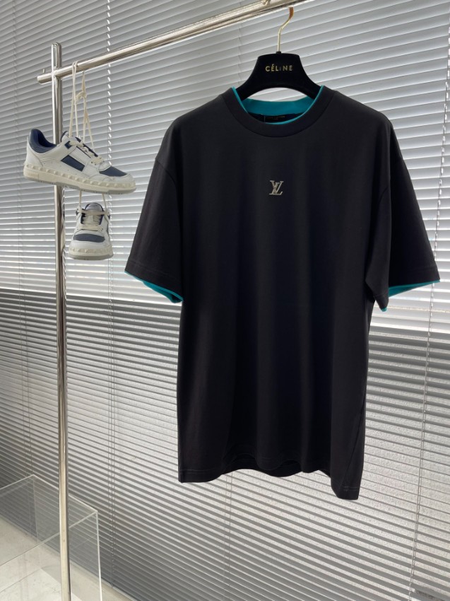 ルイヴィトン n級 半袖Tシャツ ミニLVロゴ シンプル設計 高級感仕上げ_5