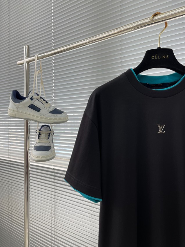 ルイヴィトン n級 半袖Tシャツ ミニLVロゴ シンプル設計 高級感仕上げ_8