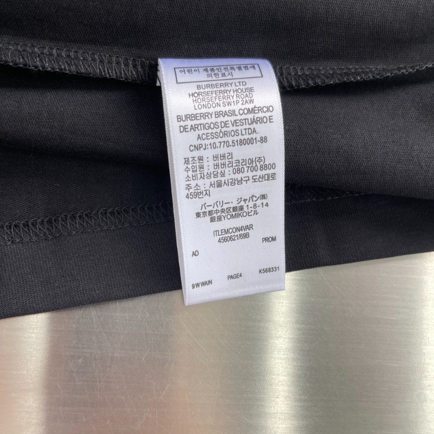 バーバリー スーパーコピー 半袖Tシャツ ロゴ刺繍デザイン ミニマル構成 口コミ多数_3
