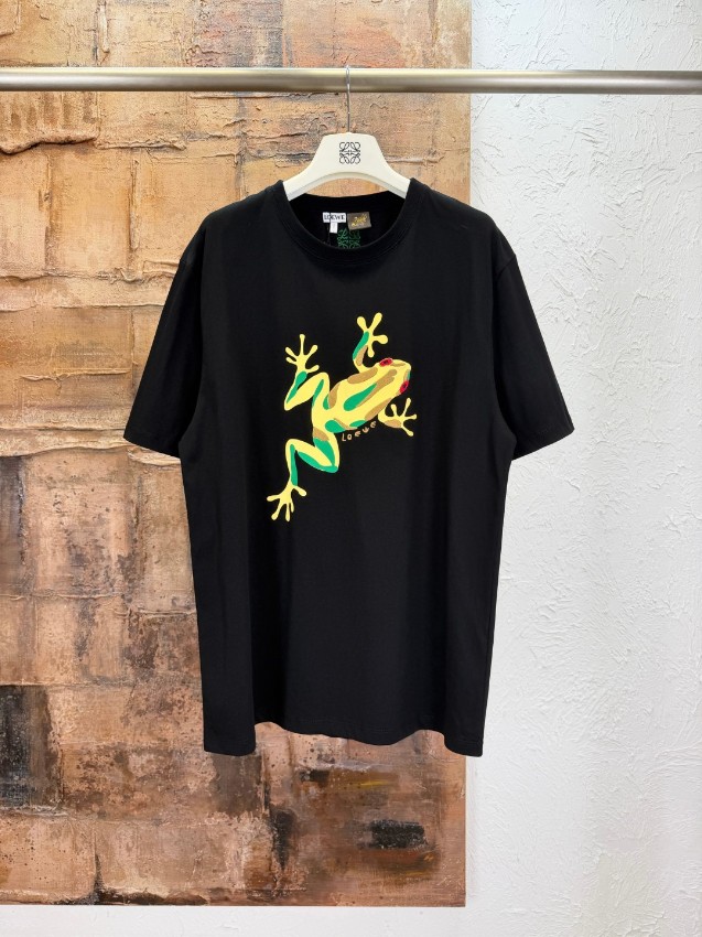 ロエベ ブランド コピー カエルプリント半袖Tシャツ ポップデザイン 高評価_2