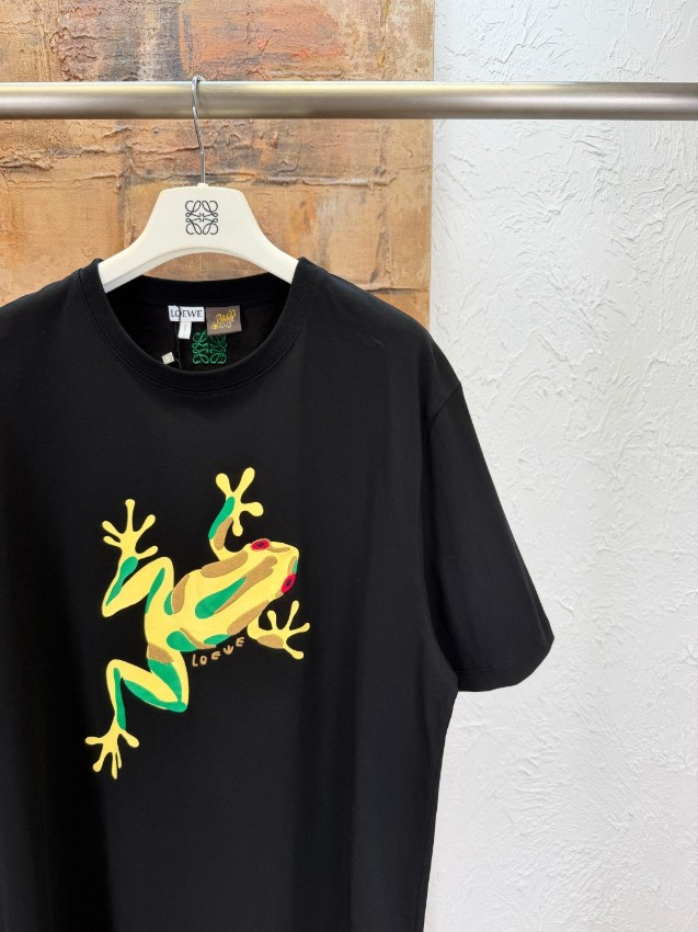 ロエベ ブランド コピー カエルプリント半袖Tシャツ ポップデザイン 高評価_1