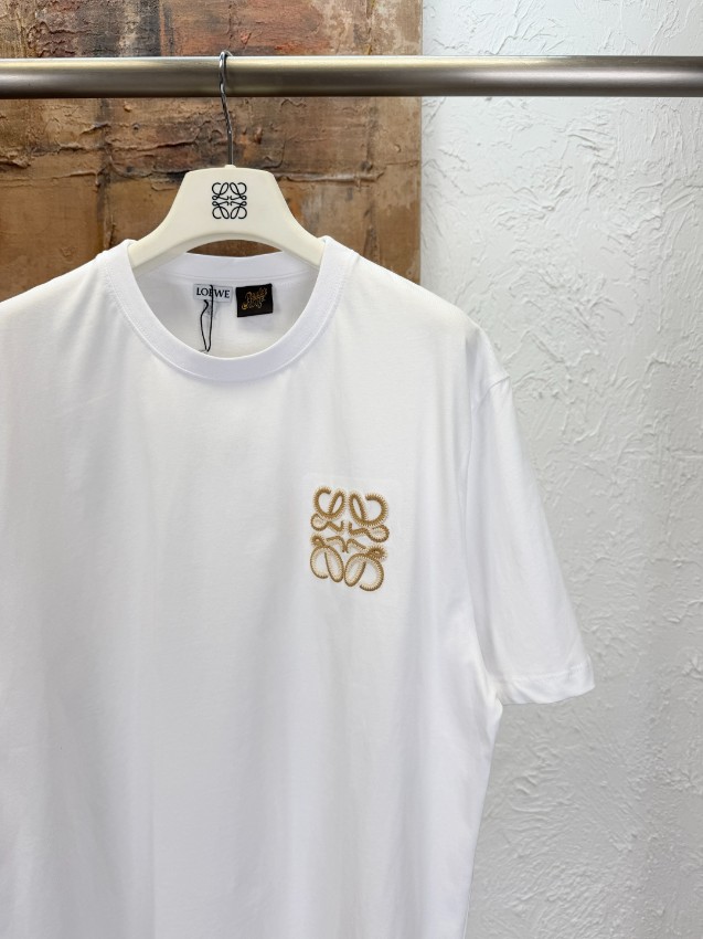 ロエベ n級 アナグラム刺繍半袖Tシャツ ミニロゴデザイン 上質感_2