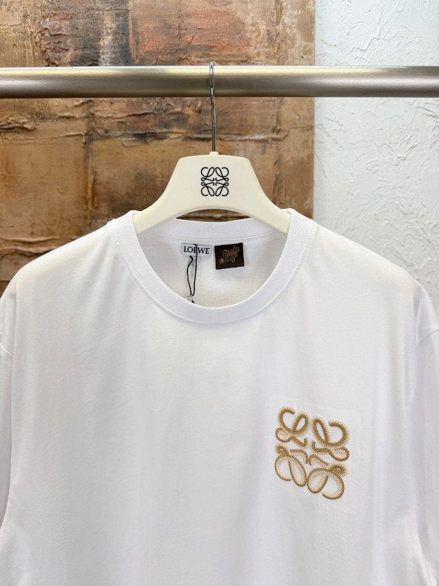 ロエベ n級 アナグラム刺繍半袖Tシャツ ミニロゴデザイン 上質感_4