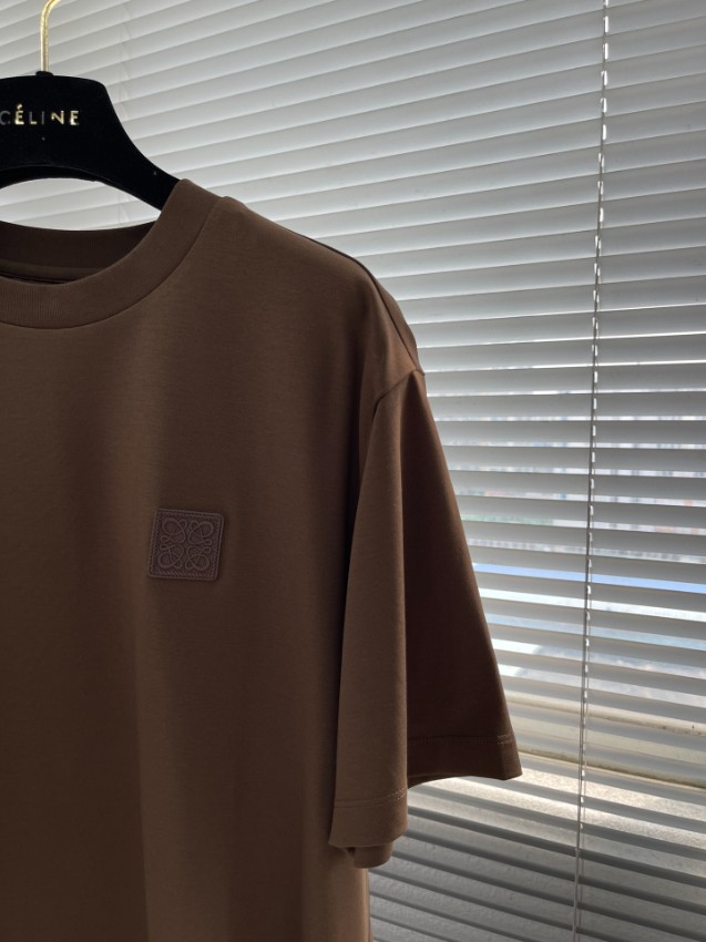ロエベ スーパーコピー ミニアナグラムパッチTシャツ 半袖シンプル設計 高級感仕上げ_5