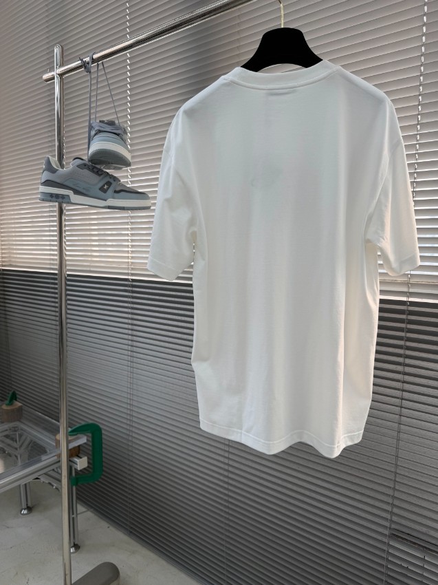 ロエベ スーパーコピー マルチロゴ刺繍Tシャツ 半袖アートデザイン 上質感_5