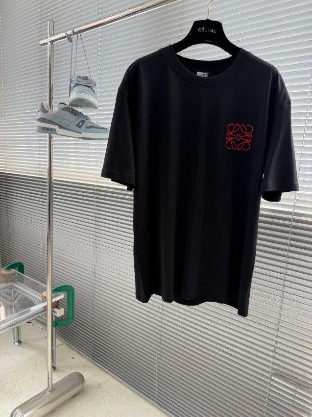 ロエベ ハイブランド アナグラム刺繍Tシャツ 半袖ミニマルデザイン 高再現度_8
