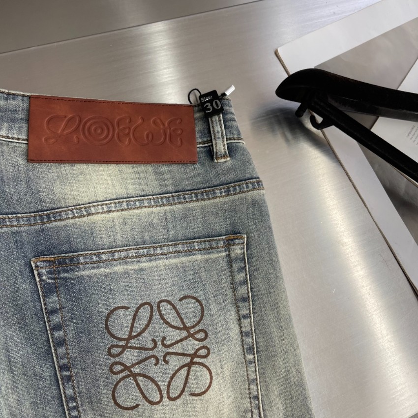 ロエベ n級 ヴィンテージウォッシュデニムパンツ ストレートシルエット 高評価_1