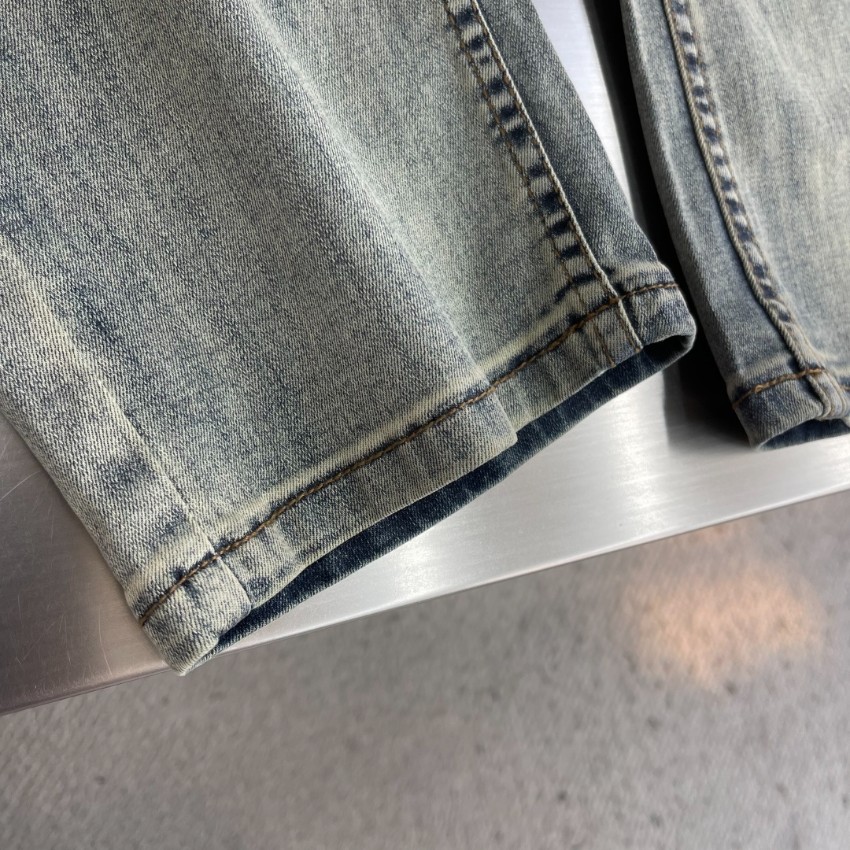 ロエベ n級 ヴィンテージウォッシュデニムパンツ ストレートシルエット 高評価_6