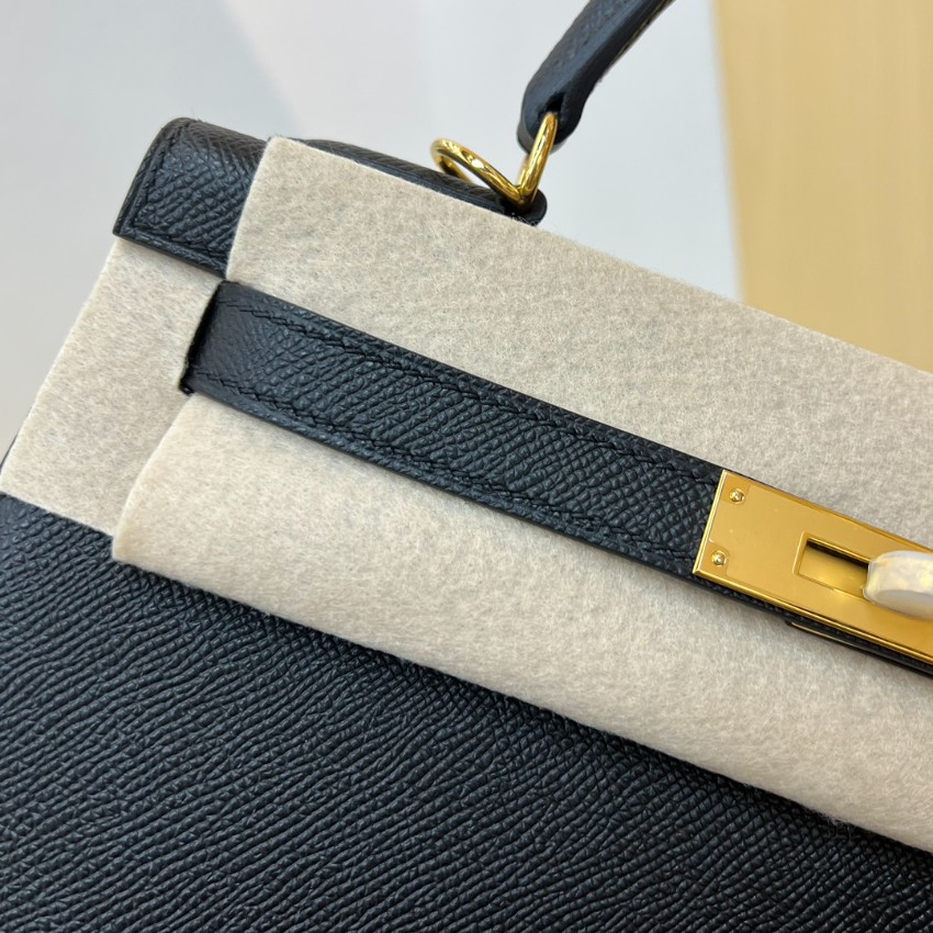 エルメス スーパーコピー ケリー ハンドバッグ バイカラー設計 ゴールド金具 高級感仕上げ_6