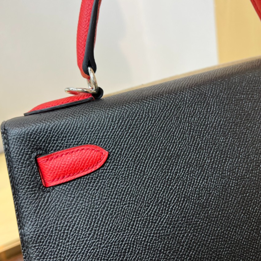 エルメス n級 ケリー ハンドバッグ バイカラーデザイン シルバー金具 高品質_2