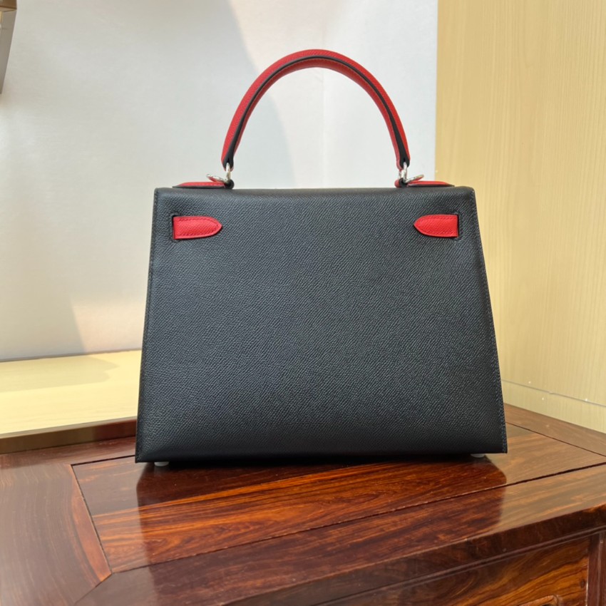 エルメス n級 ケリー ハンドバッグ バイカラーデザイン シルバー金具 高品質_1