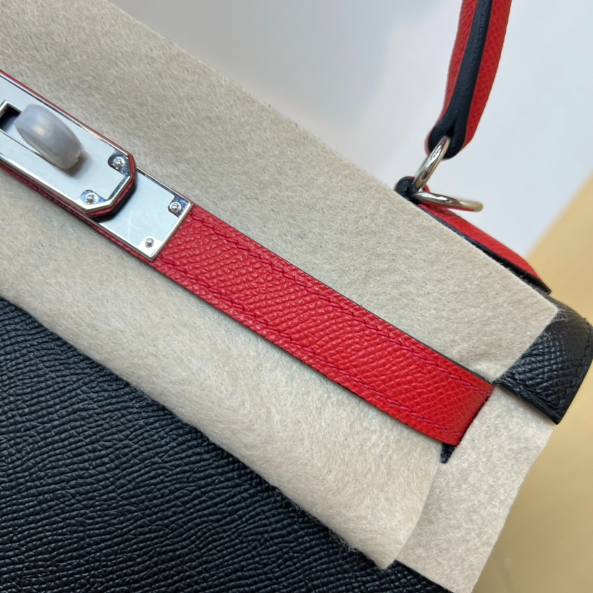 エルメス n級 ケリー ハンドバッグ バイカラーデザイン シルバー金具 高品質_8