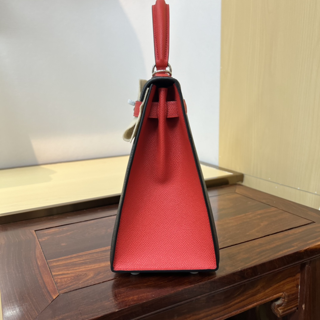 エルメス n級 ケリー ハンドバッグ バイカラーデザイン シルバー金具 高品質_9