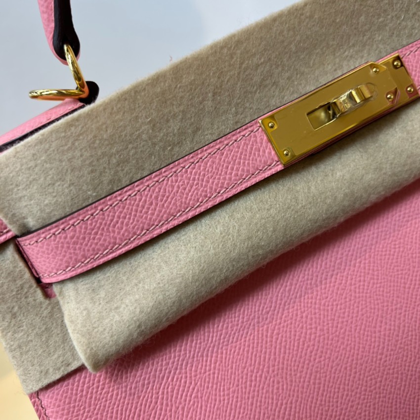 エルメス 格安 ケリー ハンドバッグ ピンクカラー ゴールド金具 上質感_7
