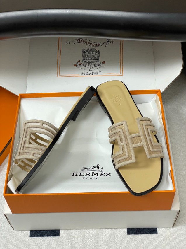 エルメス ハイブランド Hカットサンダル メッシュデザイン フラット仕様 激安_3