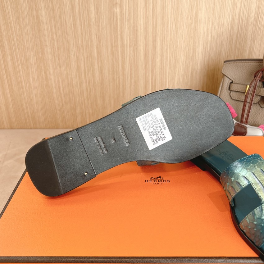 エルメス スーパーコピー Hカットサンダル クロコ型押し フラット仕様 上質感_5