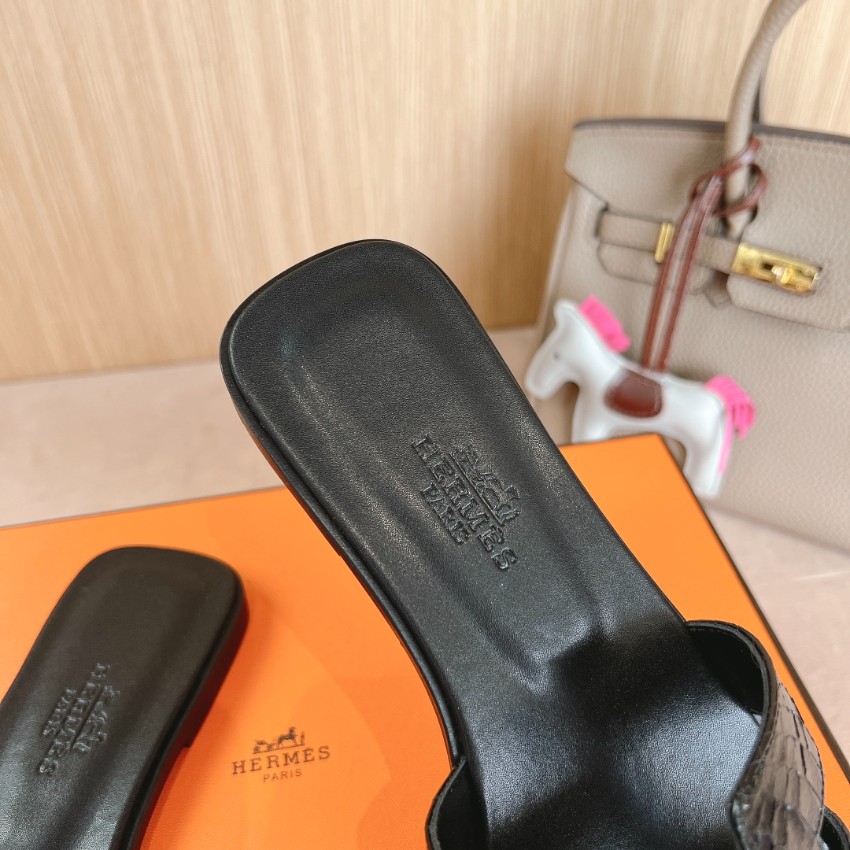 エルメス n級 Hカットサンダル クロコ型押し フラット仕様 実店舗運営_2
