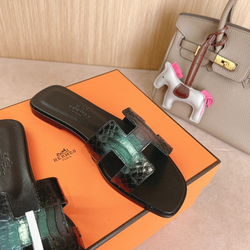エルメス n級 Hカットサンダル クロコ型押し フラット仕様 実店舗運営_1