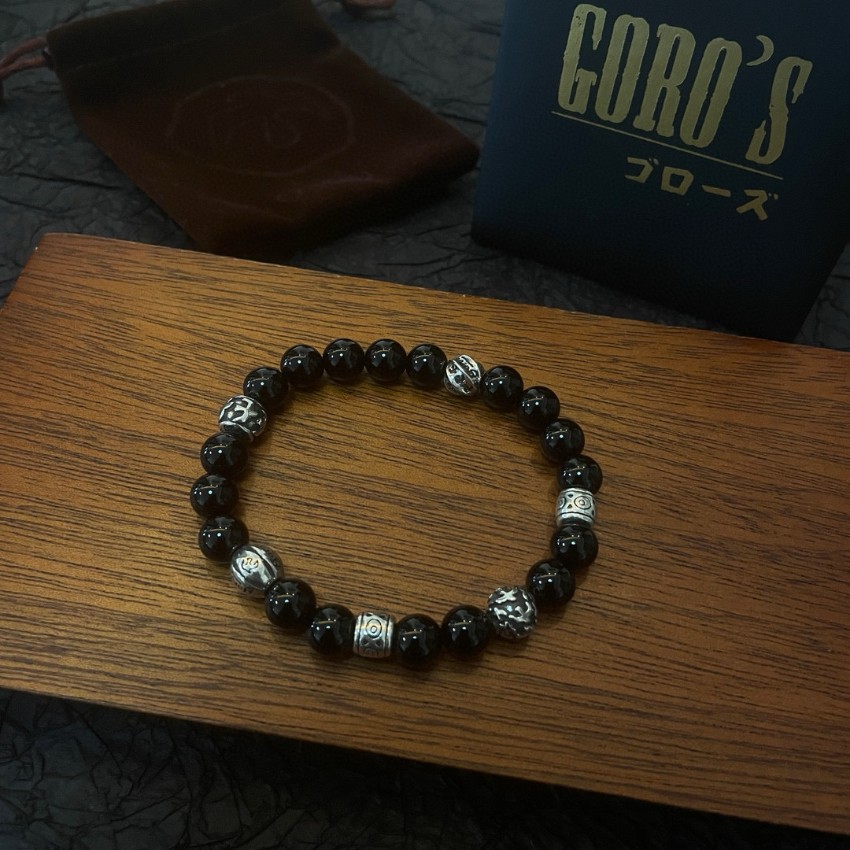 ゴローズ スーパーコピー オニキスビーズブレスレット シルバーパーツ装飾 高級感仕上げ_8