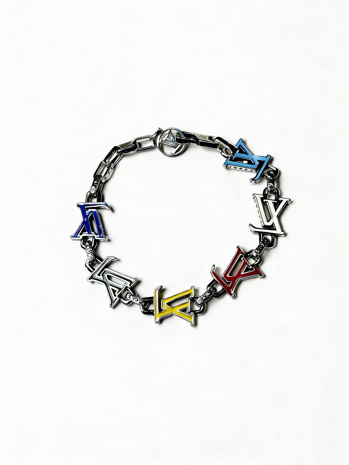 ルイヴィトン 本物級コピー LVロゴブレスレット カラーチャームデザイン メタル仕様 精密ディテール_6
