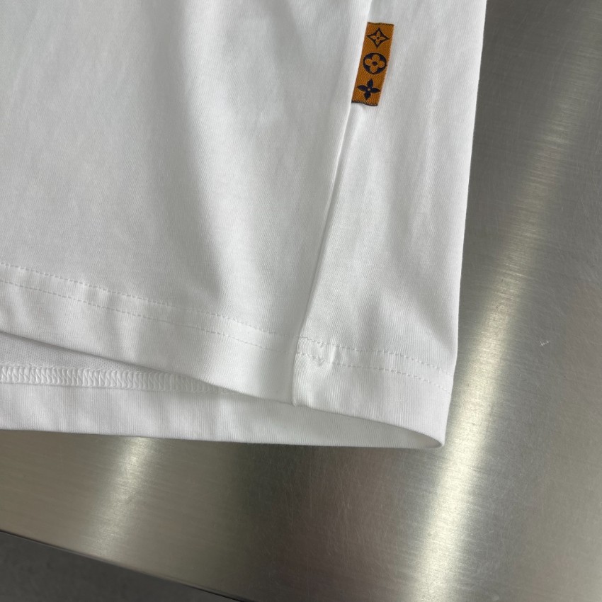 ルイヴィトン スーパーコピー Tシャツ ロゴ刺繍デザイン コットン素材 快適な着心地_1