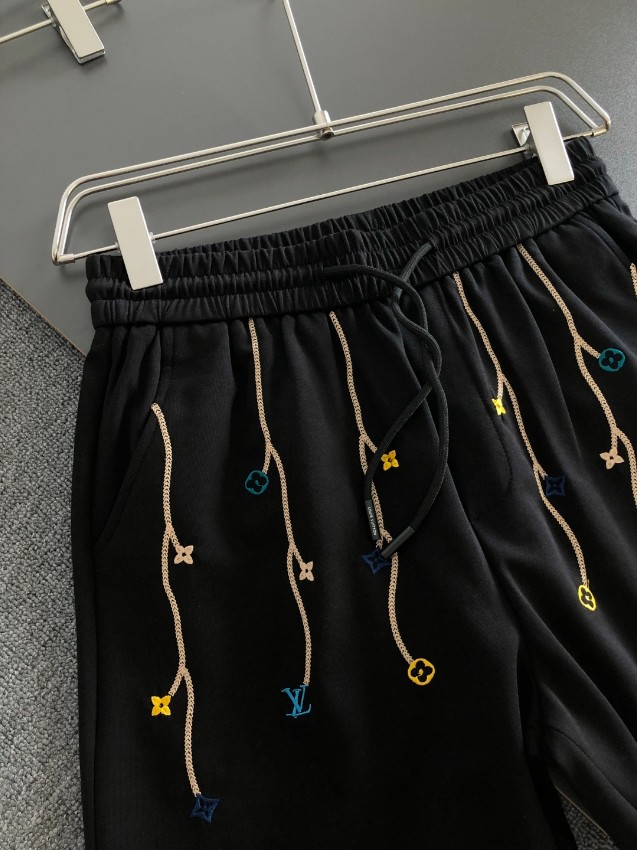 ルイヴィトン ブランド コピー 刺繍ロゴデザインショートパンツ 上質感_6