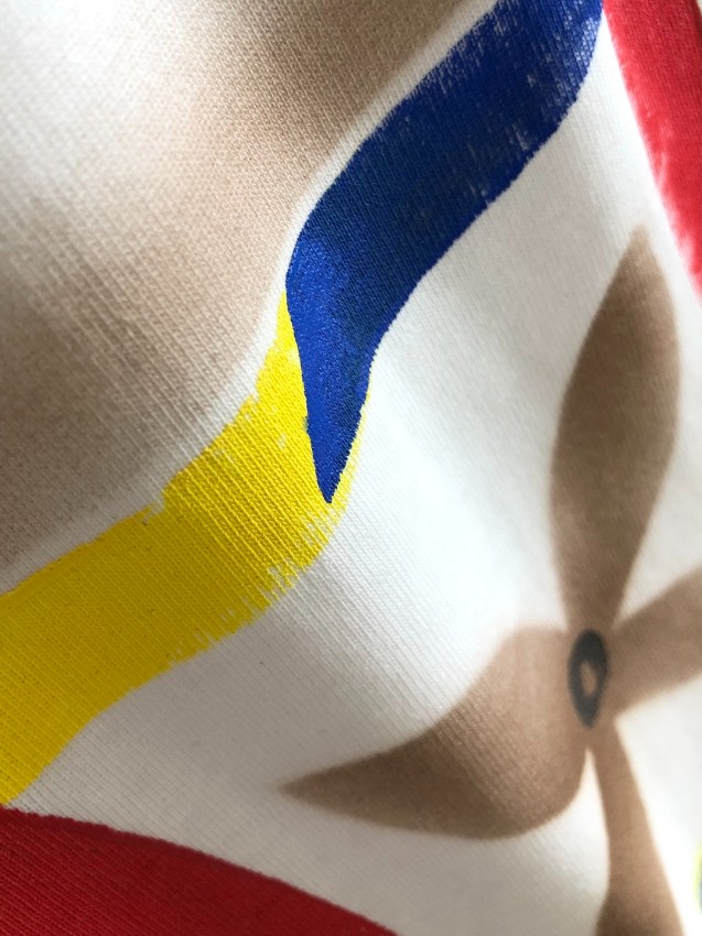 ルイヴィトン 格安 グラフィックロゴ半袖Tシャツ アートプリント設計 高評価_4