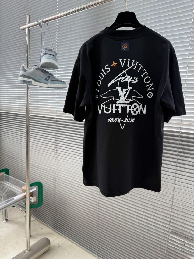 ルイヴィトン 本物級コピー ミニロゴ刺繍半袖Tシャツ シンプルデザイン 高品質_7