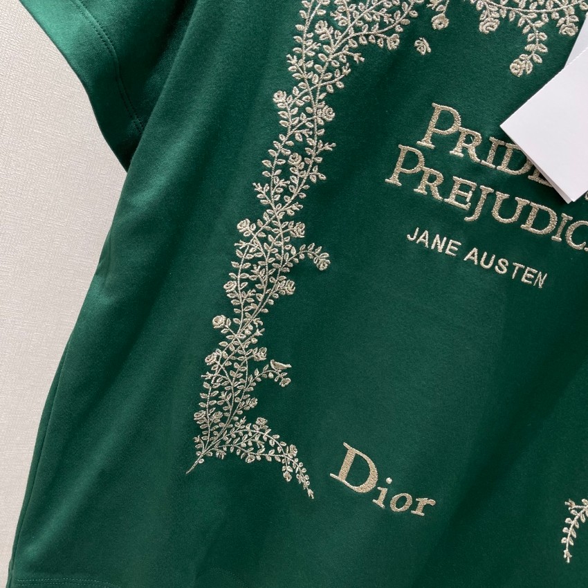 ディオール ハイブランド プリントTシャツ フレーム刺繍デザイン コットン素材 上質感_1